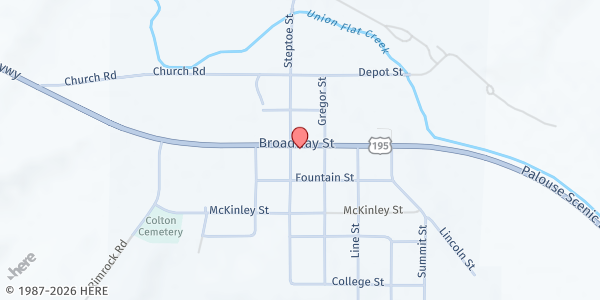 Map showing Colton Pantry at 704 Broadway, Colton, WA