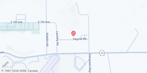 Map showing Vineyard Christian Fellowship Church at 184 De Grief Road, Colville, WA