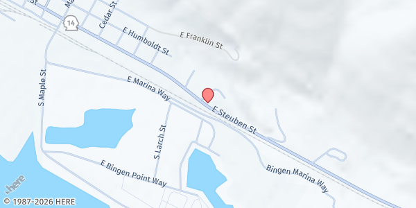 Map showing Washington Gorge Action Programs - Food Distribution Center at 1240 E Steuben St, Cook, WA