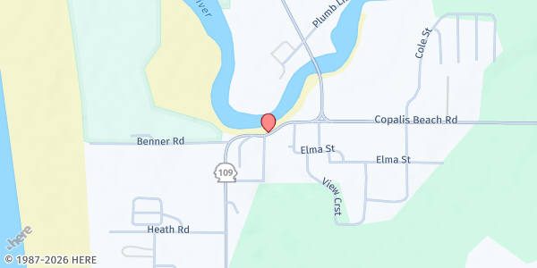 Map showing Copalis Church Community Food Bank at 3137 State Route 109, Copalis Beach, WA