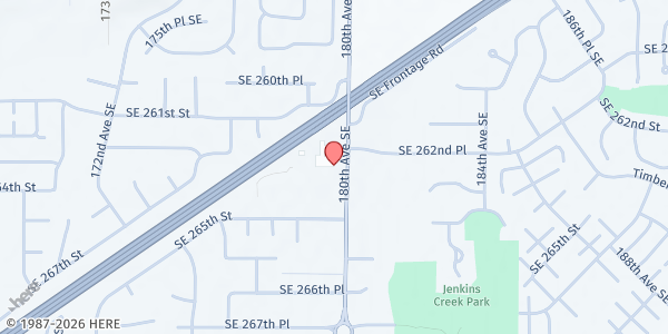 Map showing The Storehouse at Real Life Church at 26201 180th Ave SE, Covington, WA