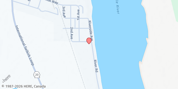 Map showing Cusick Food Pantry at 402 River Road, Cusick, WA