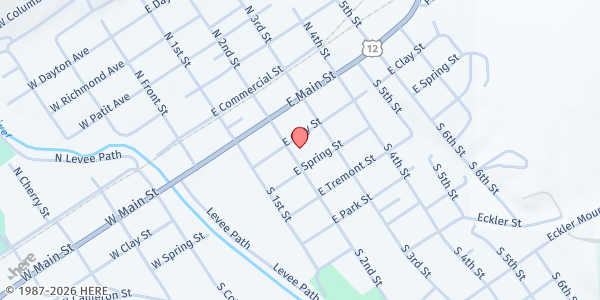 Map showing Community Bible Church-Dayton at 203 S 2nd St, Dayton, WA