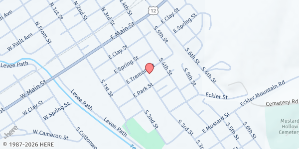 Map showing Dayton Church of the Nazarene at 404 E Tremont St, Dayton, WA