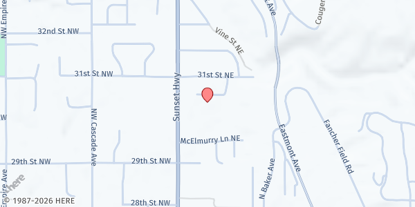 Map showing Columbia Grove Covenant Church at 19 McElmurry Ln, East Wenatchee, WA