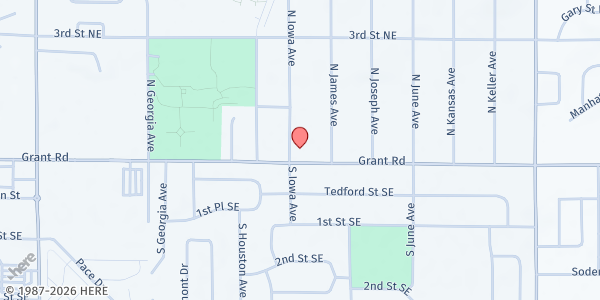 Map showing East Wenatchee Food Pantry at 11 N Iowa Ave, East Wenatchee, WA