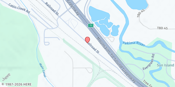 Map showing Upper County Community Food Bank at 2821 Railroad St, Easton, WA