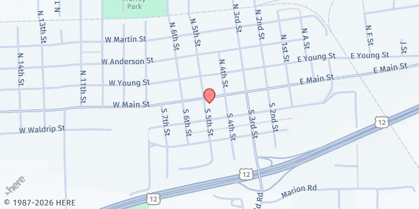 Map showing BASH of Washington - Elma at 427 W Main St, Elma, WA