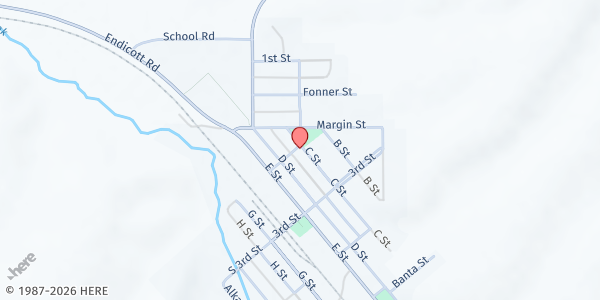 Map showing Council on Aging and Human Services - Endicott at 201 C St, Endicott, WA