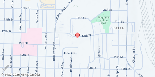 Map showing Boys & Girls Clubs of Snohomish County at 2316 12th St, Everett, WA