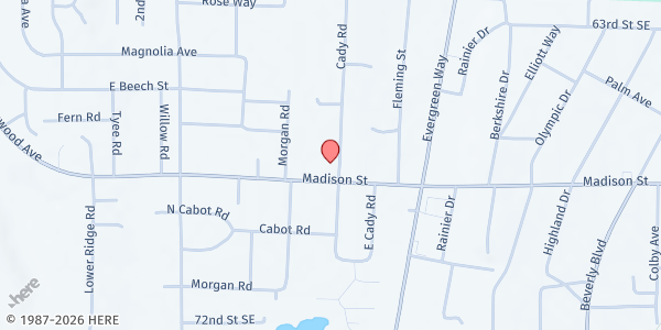 Map showing Faith Foodbank - Everett at 6708 Cady Rd, Everett, WA