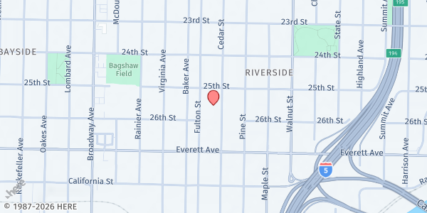 Map showing Interfaith Association of Northwest WA at 2520 Cedar St, Everett, WA