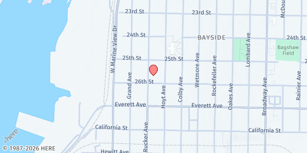 Map showing The Salvation Army Everett at 2525 Rucker Ave, Everett, WA