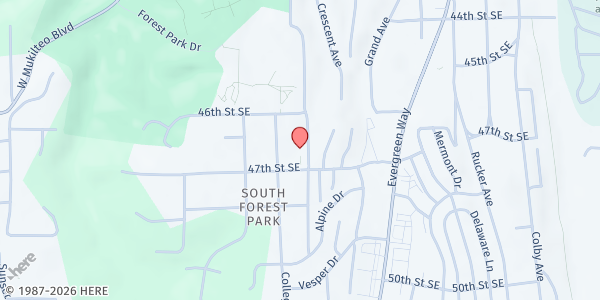 Map showing Zion Lutheran Church - Salt of the Earth Food Blessing at 4634 Alger Ave, Everett, WA