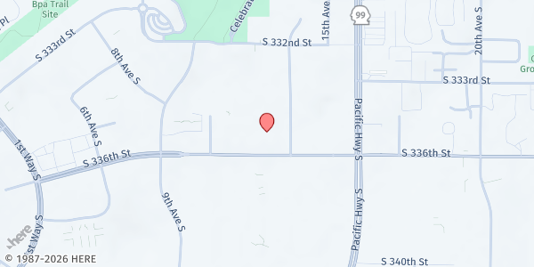 Map showing Federal Way Food Bank - Multi Service Center at 1200 S 336th St, Federal Way, WA