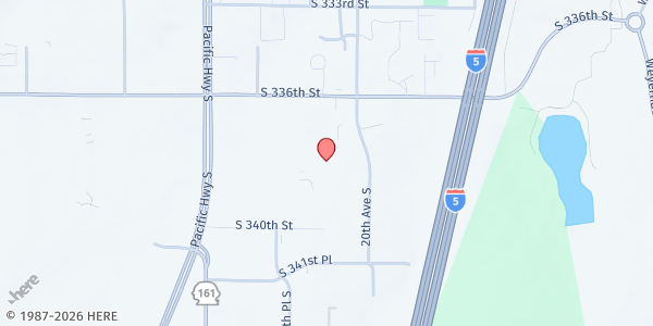 Map showing Good Shepherd Community Supper at 33645 20th Ave S, Federal Way, WA