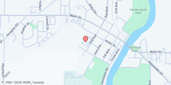 Map showing Miracle Food Network at 5611 3rd Ave, Ferndale, WA