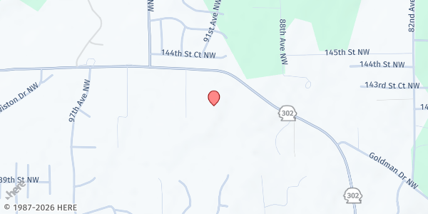 Map showing Nourish Mobile Food Pantry - Gig Harbor at 14218 92nd Ave NW, Gig Harbor, WA