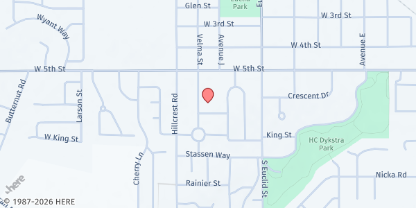 Map showing Blessed Sacrament Catholic Church at 1201 Missouri St, Grandview, WA
