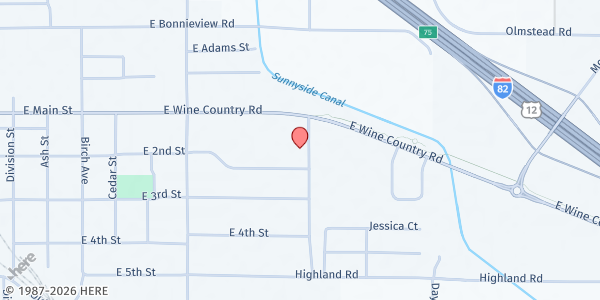 Map showing Church of Christ at 116 Fir St, Grandview, WA