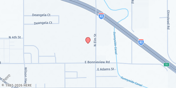 Map showing Grandview Nazarene Church at 500 N Elm St, Grandview, WA