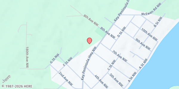 Map showing Key Peninsula Bischoff FB at 1916 Key Peninsula Hwy N, Home, WA