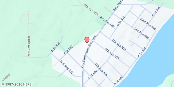 Map showing Key Peninsula Bischoff Food Bank at 1916 Key Peninsula HWY N, Home, WA