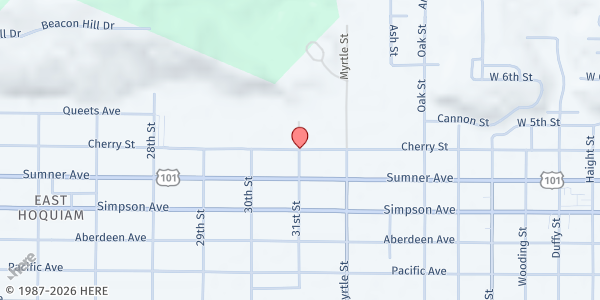 Map showing Adventist Community Services Of Grays Harbor at 3101 Cherry St, Hoquiam, WA