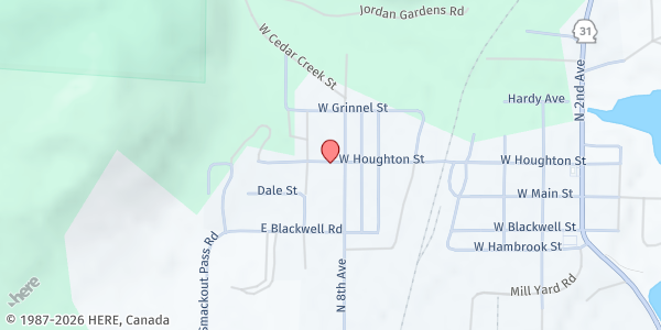 Map showing Emergency Food Bank of Ione at 302 1/2 N 8th Ave, Ione, WA