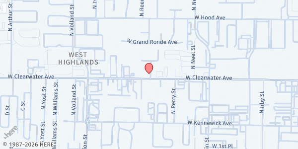 Map showing Restoration Market at 4000 W Clearwater Ave #110, Kennewick, WA