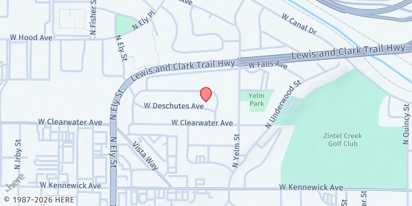 Map showing Tri-Cities Food Bank - Kennewick at 2420 Deschutes Avenue, Kennewick, WA