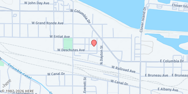 Map showing Tri-Cities Kennewick Food Bank at 424 W Deschutes Ave, Kennewick, WA