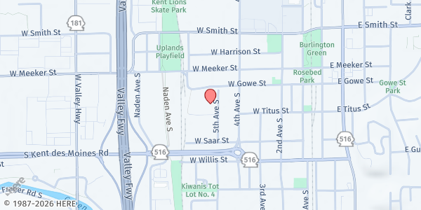 Map showing ACT - A Common Thread at 233 5th Ave S, Kent, WA