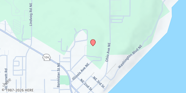 Map showing Kingston Food Bank at 26102 Illinois Ave, Kingston, WA