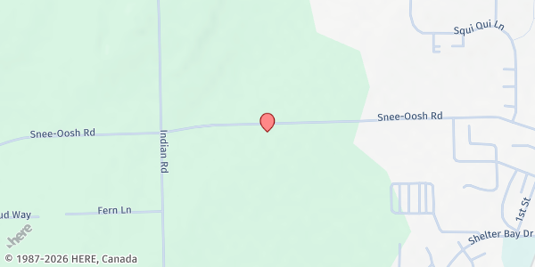 Map showing Helping Hands Food Bank at 17444 Snee Oosh Rd, La Conner, WA