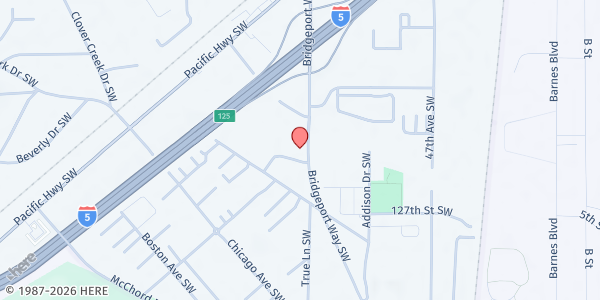 Map showing Springbrook Connections - Lakewood at 5105 Solberg Dr SW Suite #A, Lakewood, WA
