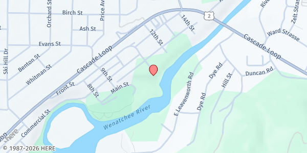 Map showing Community Cupboard - MEND at 347 Division St, Leavenworth, WA