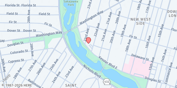 Map showing FISH - Emmanuel Lutheran Church at 2218 E Kessler Blvd, Longview, WA