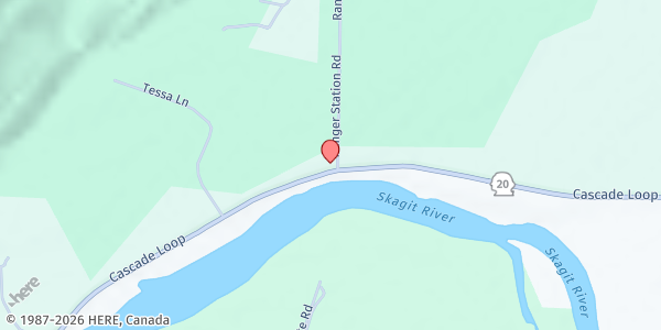 Map showing Helping Hands - Marblemount at Inspire Church at 24703 Wicker Rd, Marblemount, WA