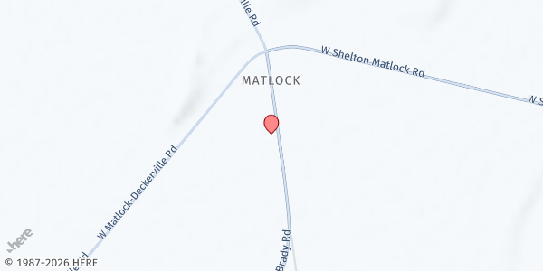 Map showing Matlock Community Church Food Bank at 218 W Matlock Brady Rd, Matlock, WA