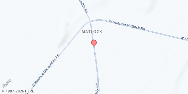 Map showing Matlock Food Bank at 218 W Matlock Brady Rd, Matlock, WA