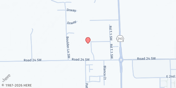 Map showing Mattawa Area Food Bank at 23898 2nd St, Mattawa, WA