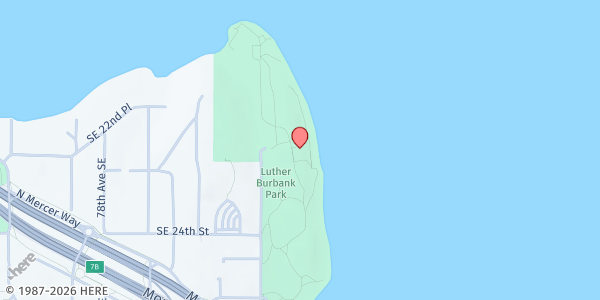 Map showing Mercer Island Youth and Family Services at 2040 84th Ave SE, Mercer Island, WA