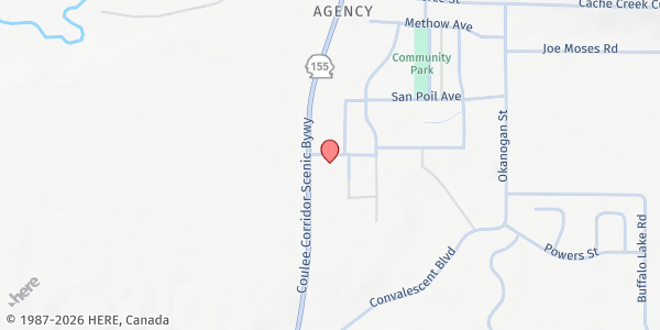 Map showing Food Distribution - Nespelem at , Nespelem, WA