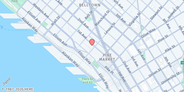 Map showing East Village Neighbors Fridge at 197 1st Avenue, New York, WA