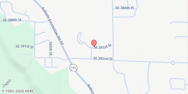 Map showing Muckleshoot Family Resource Center at 39015 172nd Ave SE, Newaukum, WA