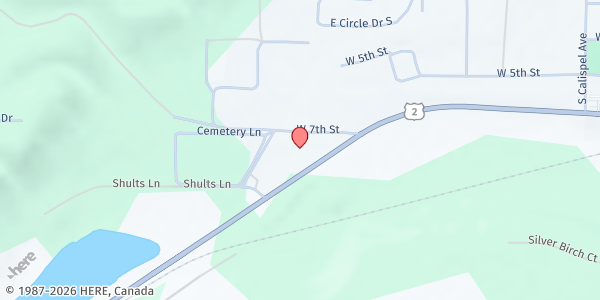 Map showing Rural Resources Community Action - Newport at 333211 US-2 #200, Newport, WA