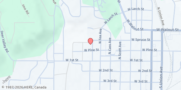Map showing YES (Youth Emergency Services) of Pend Oreille County - Newport at 229 N Calispel Ave, Newport, WA
