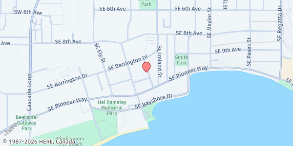 Map showing North Whidbey Help House at 1091 SE Hathaway St, Oak Harbor, WA