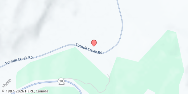 Map showing Wauconda Food Bank at 129 Toroda Creek Rd, Okanogan County, WA